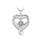 Collier Cœur Solitaire Zircon & Pierre de Naissance · Argent Massif 925
