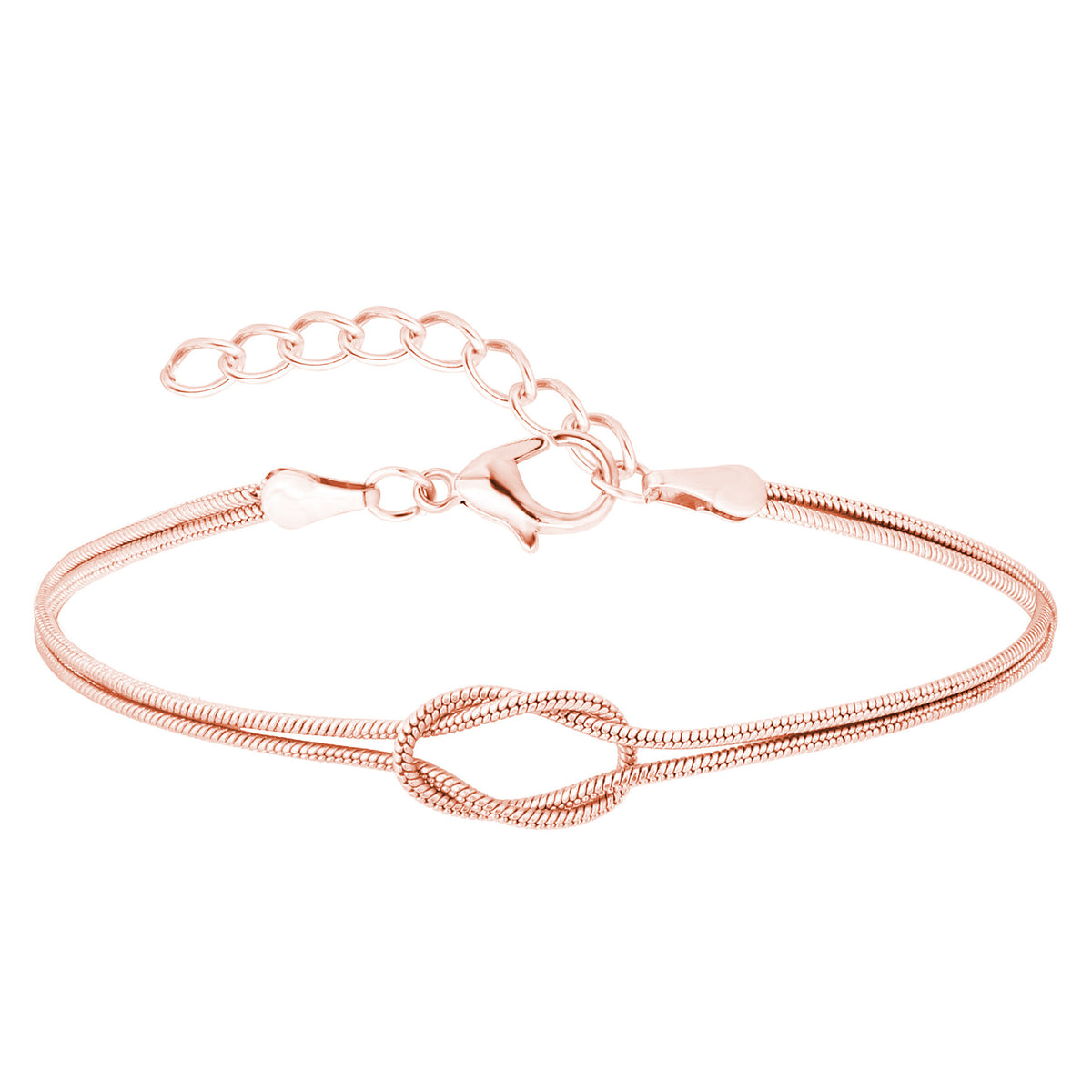 Bracelet Nœud d’Amour · Maille Serpent