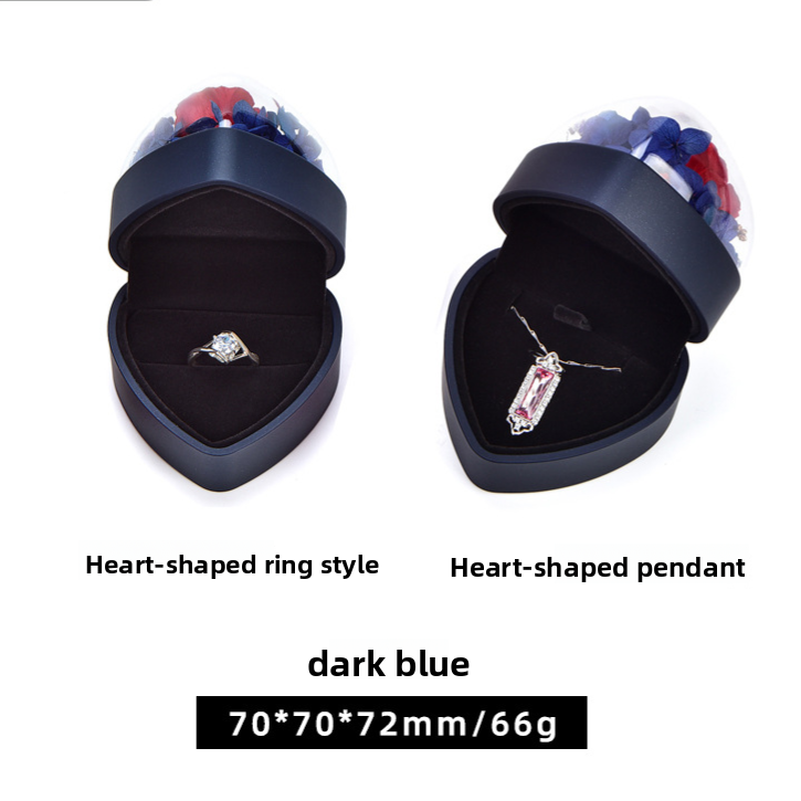 Heart-shaped ring box, single ring box