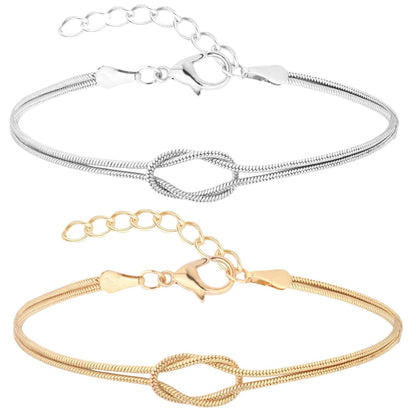 Bracelet Nœud d’Amour · Maille Serpent