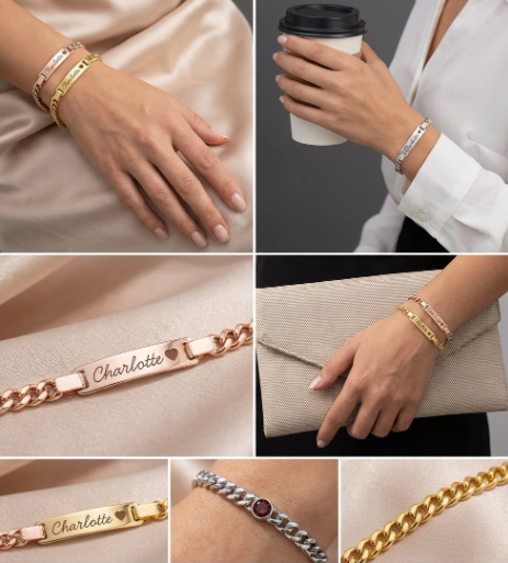 Gourmette / Bracelet Bébé & Enfant Prénom - 05 photo produit originale