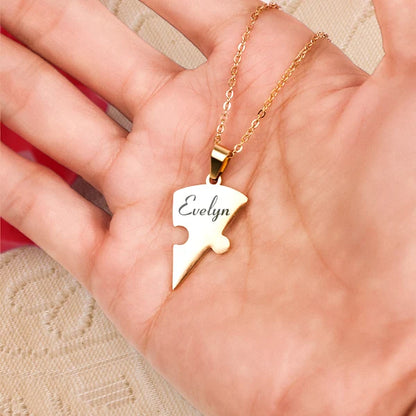 Collier Puzzle Cœur Séparable (2 à 8 Pièces) - 07 généré lifestyle ia