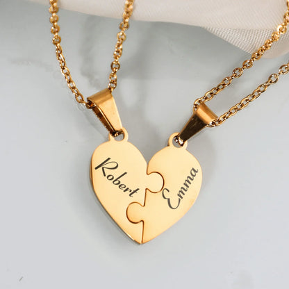 Collier Puzzle Cœur Séparable (2 à 8 Pièces) - 09 photo produit originale