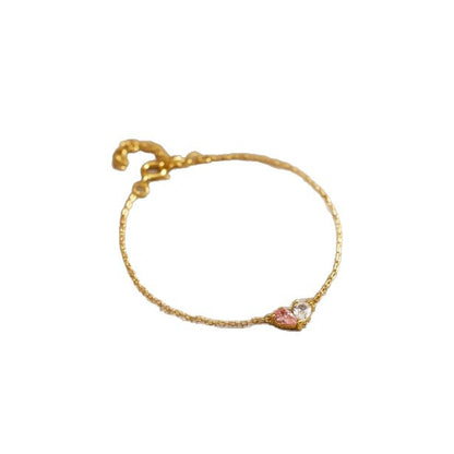 Bracelet Cœur Scintillant · Chaîne Ajustable