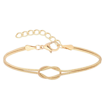 Bracelet Nœud d’Amour · Maille Serpent