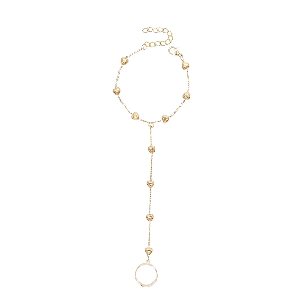 Bracelet-Bague Cœur · Chaîne de Main