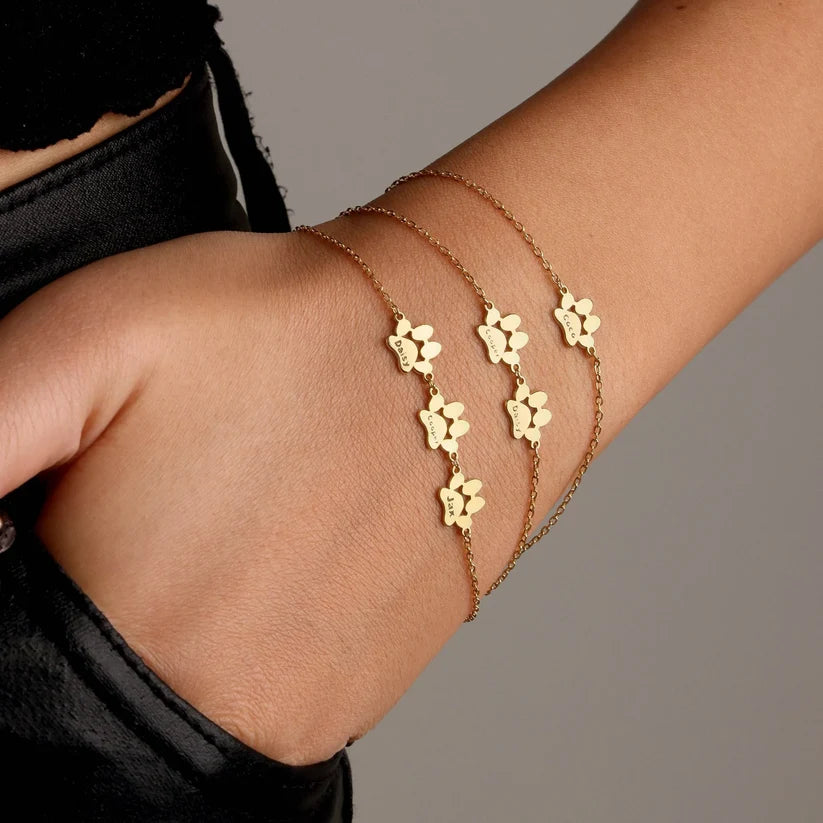Bracelet « Empreintes d’Amour » · Prénoms Gravés