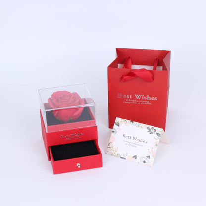 Valentine's Day rose acrylic jewelry gift box