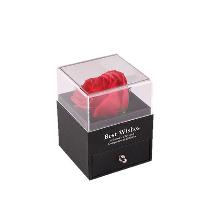 Rose Flower Jewelry Box, Necklace, Earrings, Bracelet, Jewelry Ring Box, Pendant, Bracelet, Jewelry Box, Drawer, Large Packaging Box