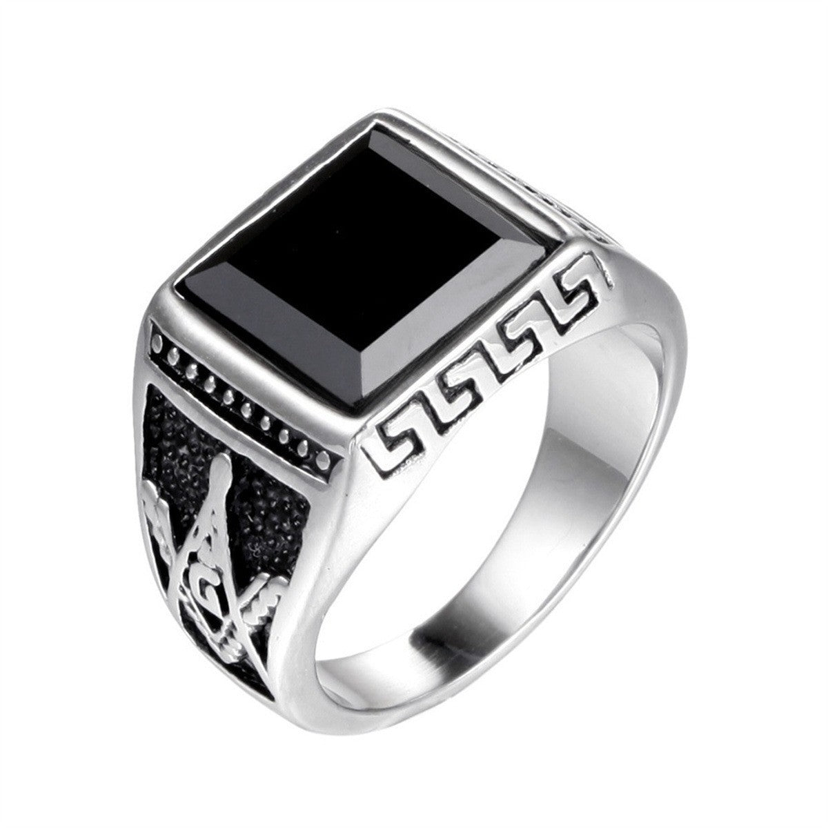 Bague Géométrique Rétro · Pierre d’Imitation