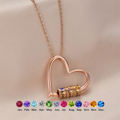 Collier Pendentif Cœur Gravé