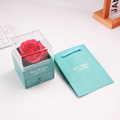 Rose Flower Jewelry Box, Necklace, Earrings, Bracelet, Jewelry Ring Box, Pendant, Bracelet, Jewelry Box, Drawer, Large Packaging Box