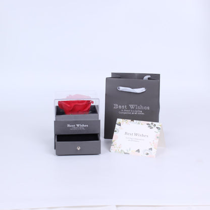 Valentine's Day rose acrylic jewelry gift box