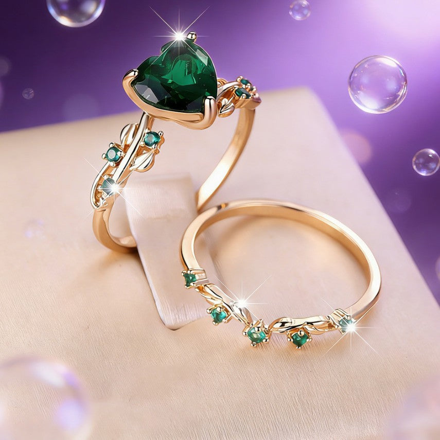 Bague Cœur · Éclat Coloré
