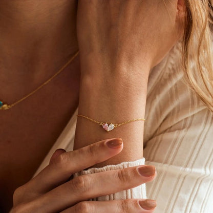 Bracelet Cœur Scintillant · Chaîne Ajustable