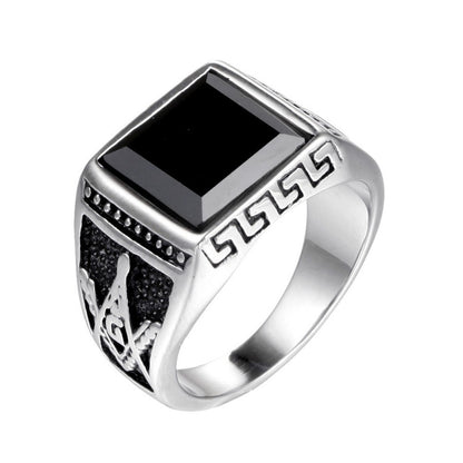 Bague Géométrique Rétro · Pierre d’Imitation