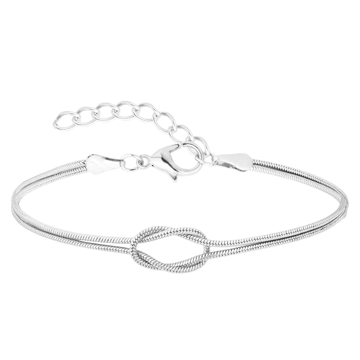 Bracelet Nœud d’Amour · Maille Serpent