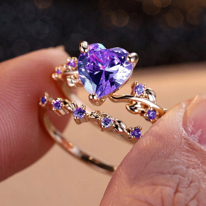Bague Cœur · Éclat Coloré