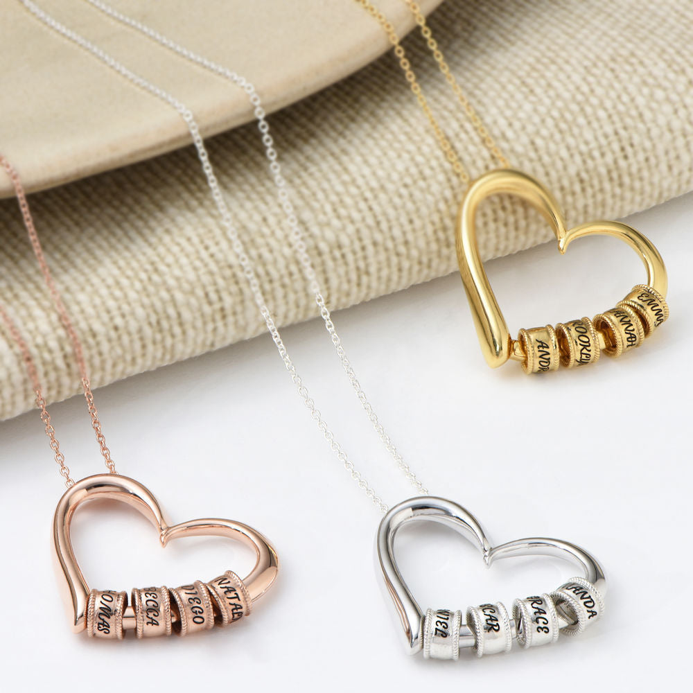 Collier Pendentif Cœur Gravé