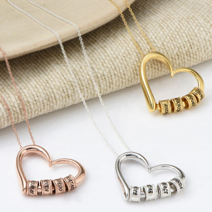 Collier Pendentif Cœur Gravé