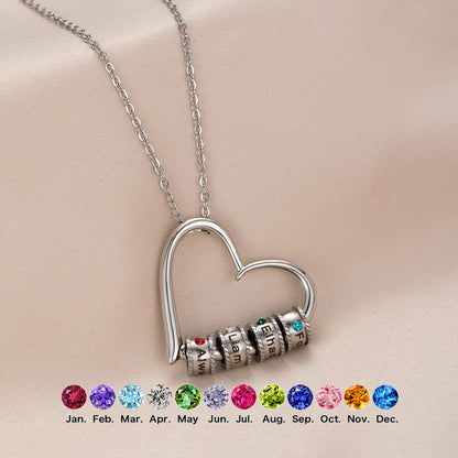 Collier Pendentif Cœur Gravé