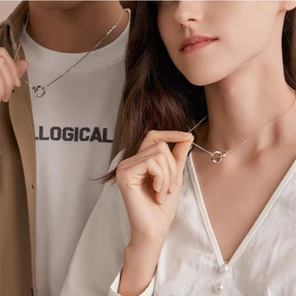 Collier Double Anneau de Möbius · Symbole Infini