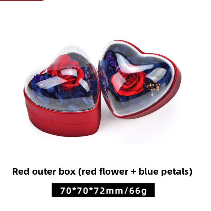 Heart-shaped ring box, single ring box