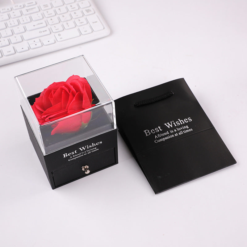 Rose Flower Jewelry Box, Necklace, Earrings, Bracelet, Jewelry Ring Box, Pendant, Bracelet, Jewelry Box, Drawer, Large Packaging Box