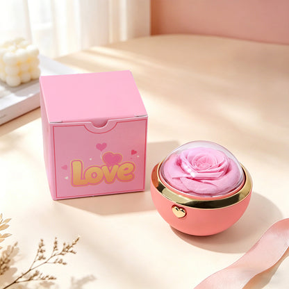 Rotating ring necklace box