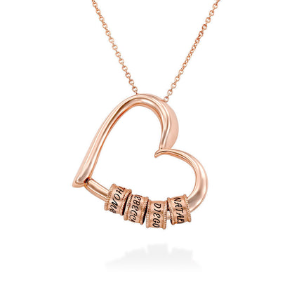 Collier Pendentif Cœur Gravé