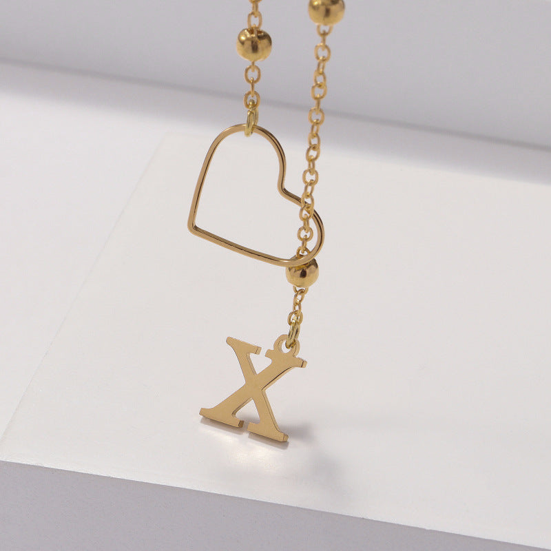 Collier Initiale · Cœur Ajouré