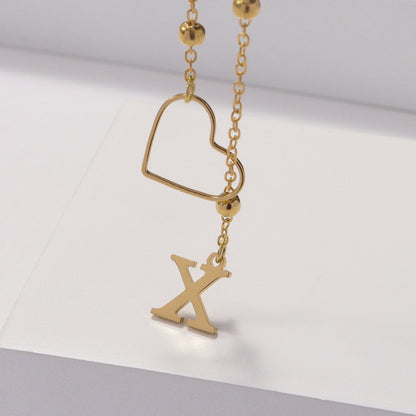Collier Initiale · Cœur Ajouré
