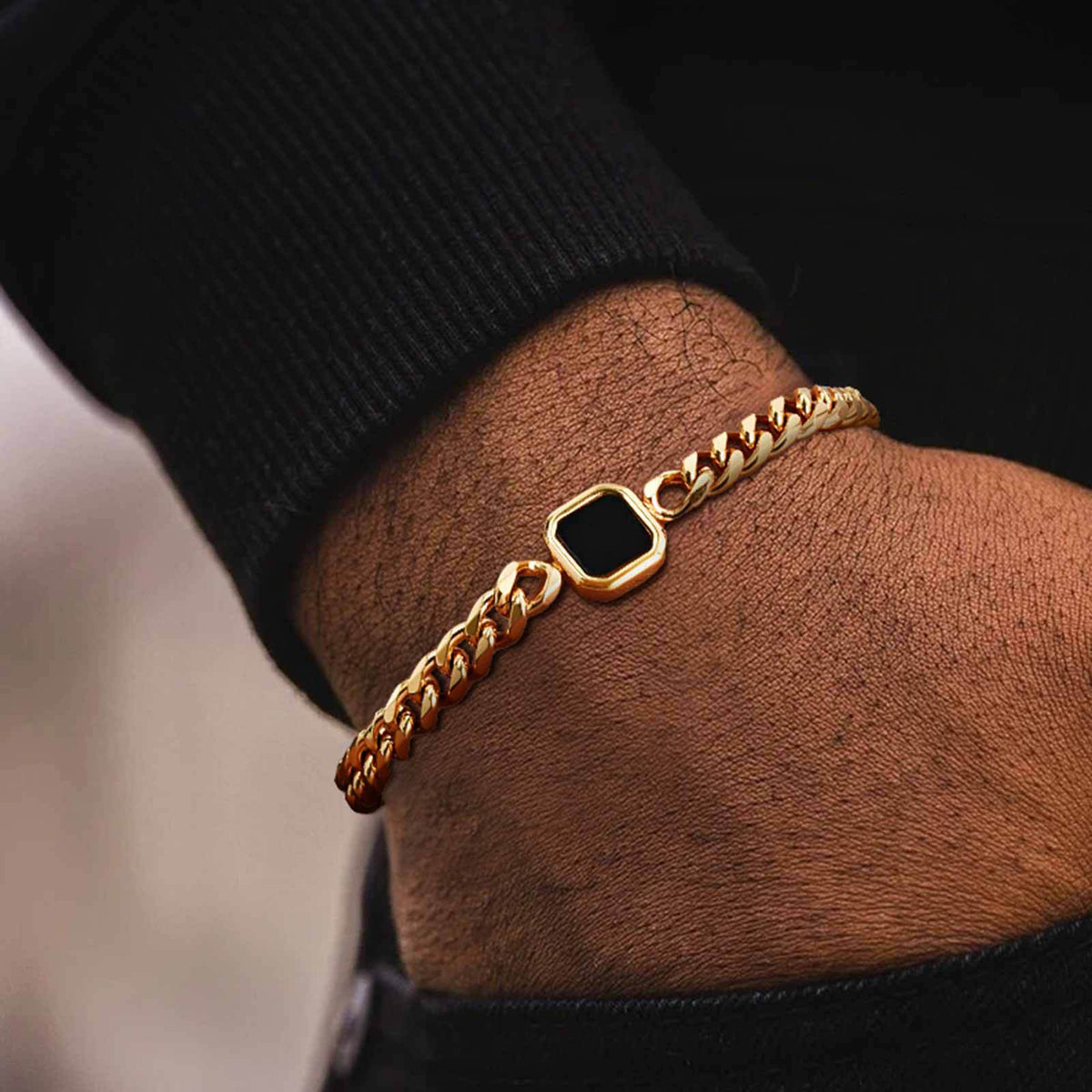 Bracelet Géométrique · Acier & Acrylique