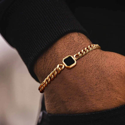 Bracelet Géométrique · Acier & Acrylique