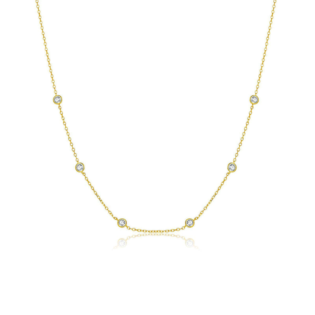 Collier Géométrique Scintillant · Finition Dorée ou Argentée