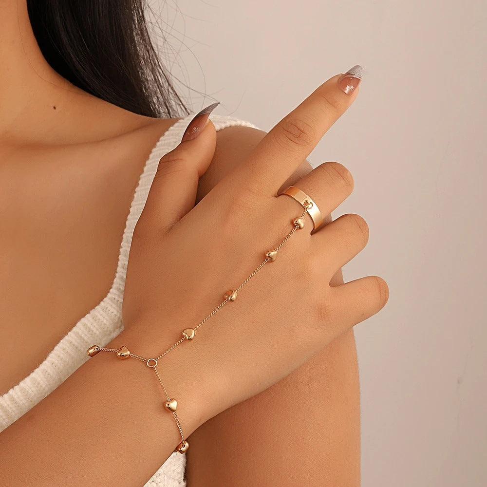 Bracelet-Bague Cœur · Chaîne de Main