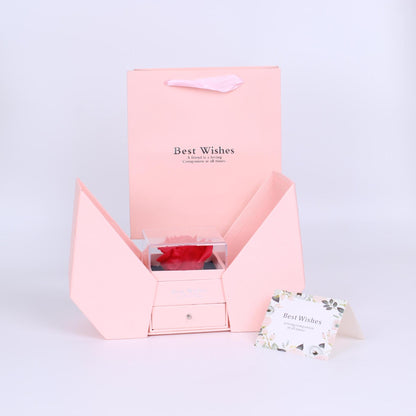 Valentine's Day rose acrylic jewelry gift box