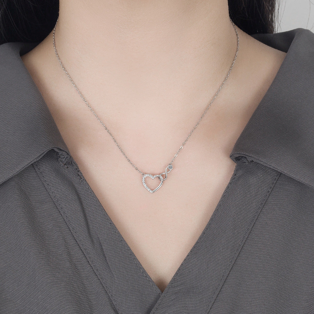 Collier Cœur Scintillant · Zircon