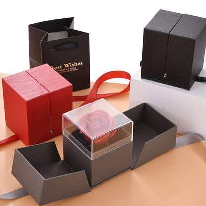 Valentine's Day rose acrylic jewelry gift box