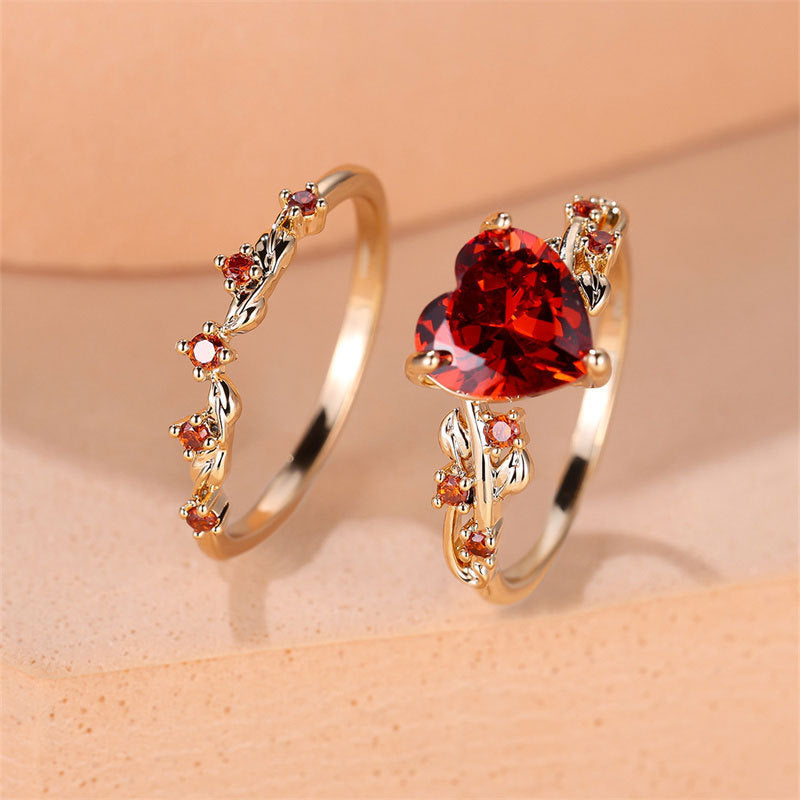 Bague Cœur · Éclat Coloré