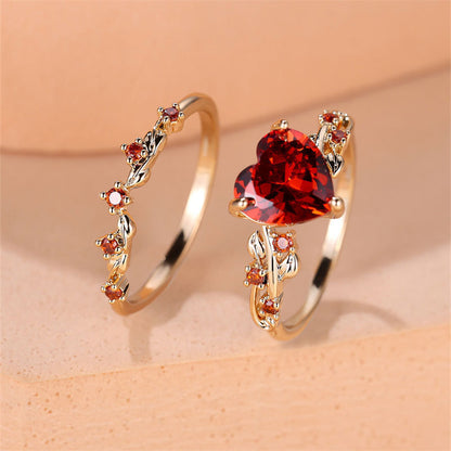 Bague Cœur · Éclat Coloré