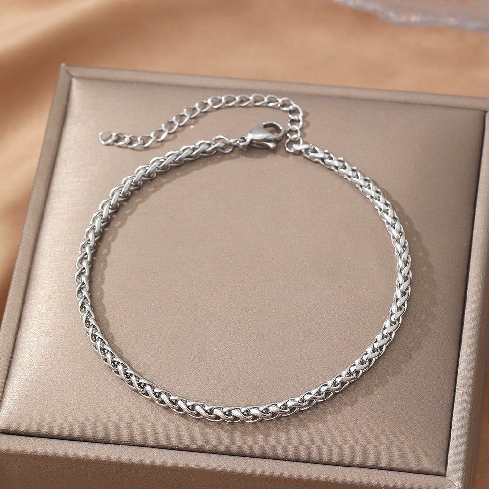 Bracelet Homme · Chaîne Fine en Acier