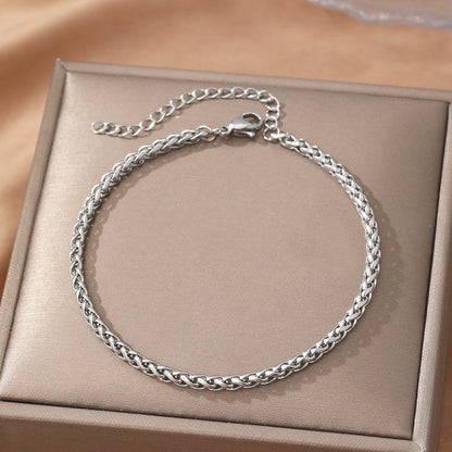 Bracelet Homme · Chaîne Fine en Acier