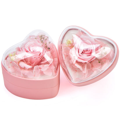 Heart-shaped ring box, single ring box