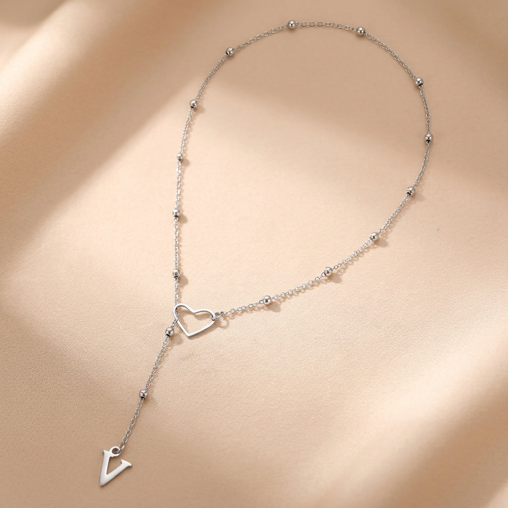 Collier Initiale · Cœur Ajouré