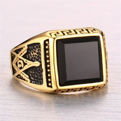 Bague Géométrique Rétro · Pierre d’Imitation