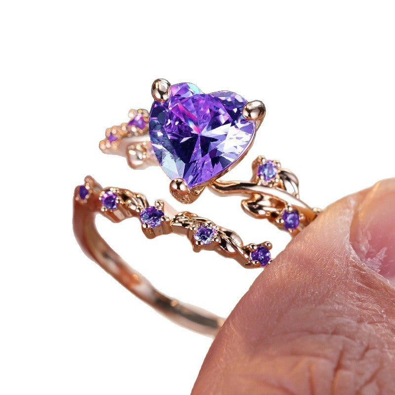 Bague Cœur · Éclat Coloré