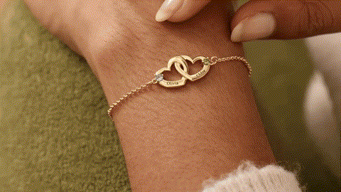 Animation Vidéo Démonstration - Bracelet Double Cœur Entrelacé