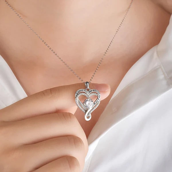 Collier Cœur Solitaire Zircon & Pierre de Naissance