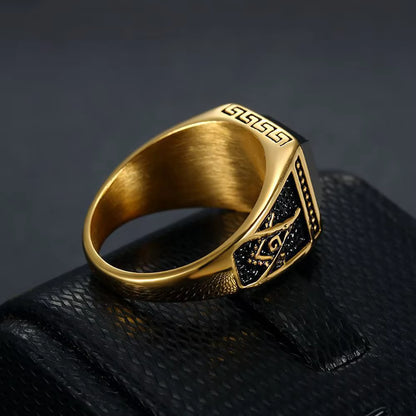 Bague Géométrique Rétro · Pierre d’Imitation